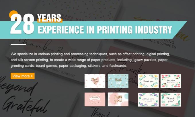 Printing Kartu Kustom Kertas Bisnis Berwarna Terima kasih Kartu Offset Printing 0