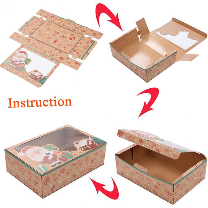 Kue Natal Kue Cokelat dan lebih Custom Printed Packaging Box untuk Makanan 6