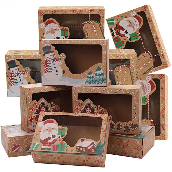 Kue Natal Kue Cokelat dan lebih Custom Printed Packaging Box untuk Makanan 5