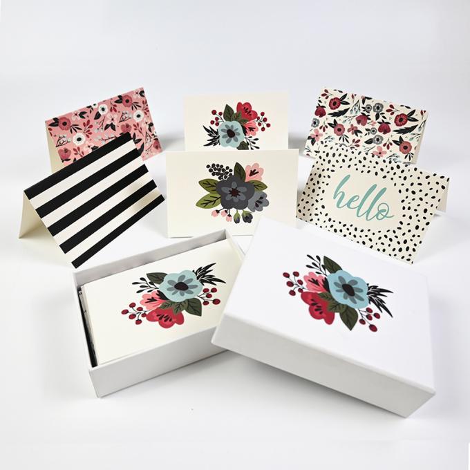 Percetakan Khusus Flora Terima kasih Kartu dengan Kotak UV dan Offset Printing Film Laminasi 3