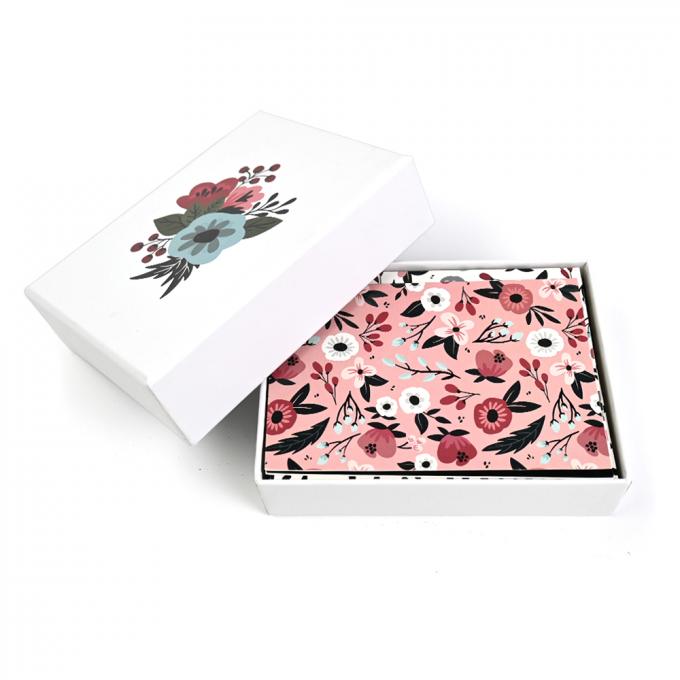 Percetakan Khusus Flora Terima kasih Kartu dengan Kotak UV dan Offset Printing Film Laminasi 7