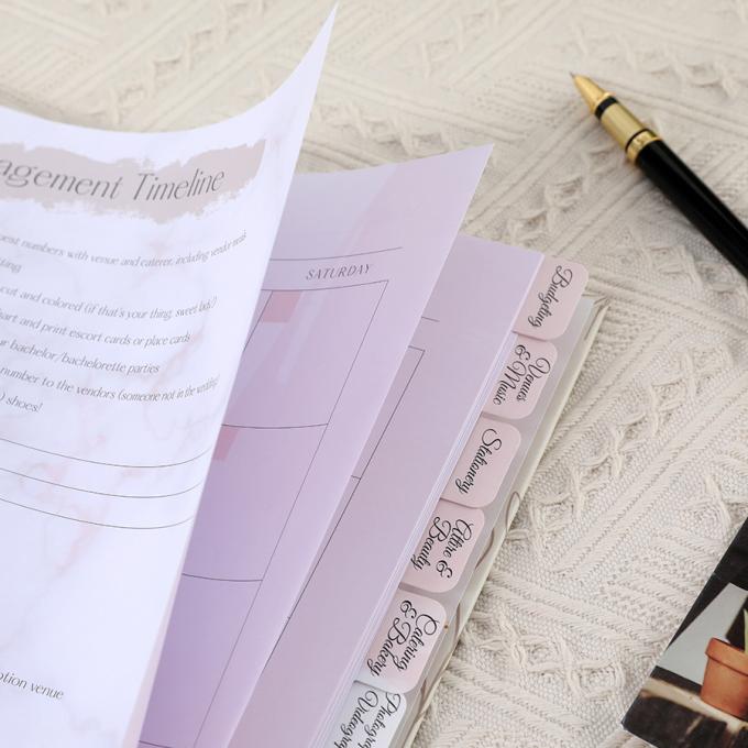 Custom A4 A5 Spiral Journal Paper Notebooks Diary Journal Wedding Planner untuk Wanita 8