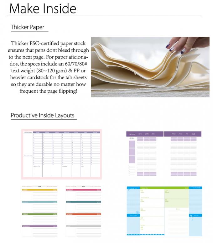 Pocket Size Diary Schedule Planner Notebook Bleed Free Spiral Binding 6