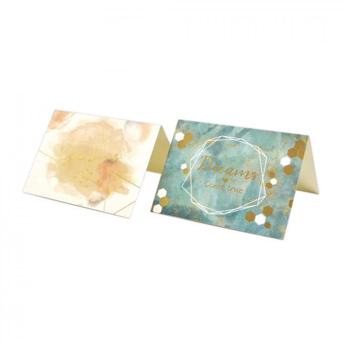 Customized Gold Foil Lipat Terima kasih Kartu Amplop Kartu Ucapan kosong untuk OEM CMYK 6