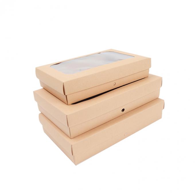 Kotak kue dan kue dengan papan corrugated jendela yang ramah lingkungan 5