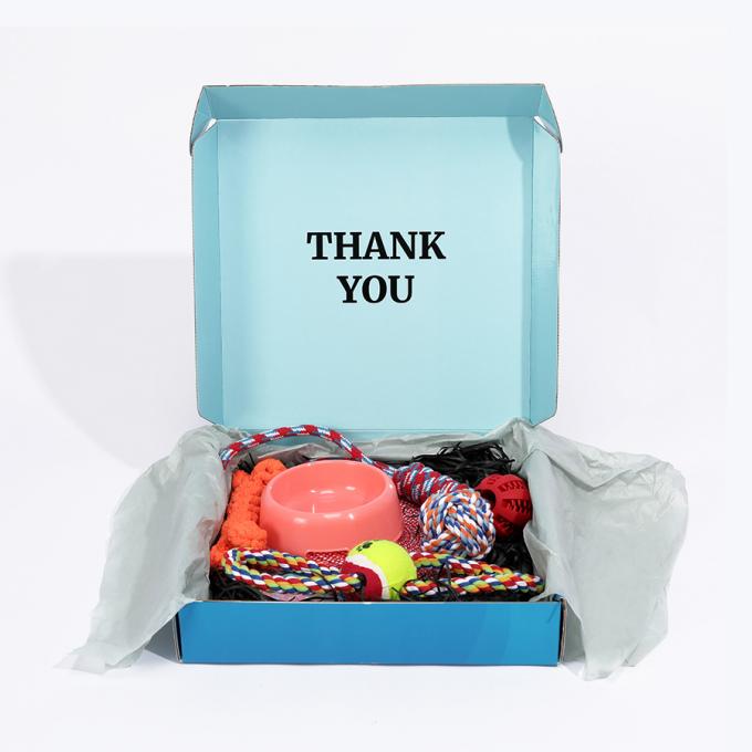 Biodegradable E-commerce Cardboard Pet Subscription Shipping Box dengan Penanganan Pencetakan 6