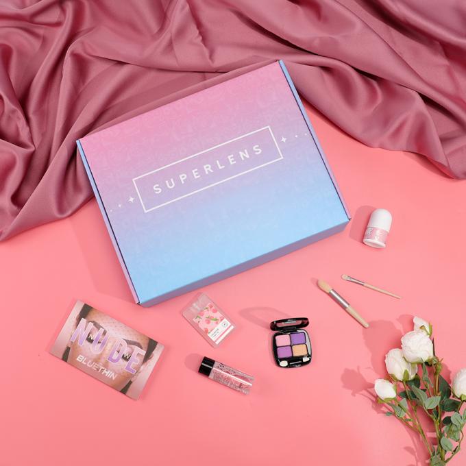 Pemesanan khusus Kosmetik Pink tahan lama Pos Kemasan bergelombang Kado Mailer Kotak Pengiriman 8