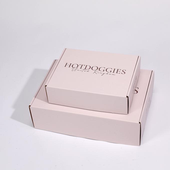 Kotak Pengiriman Karton dengan Logo Custom Printed Packaging Mailer Box dalam Warna Pink 7