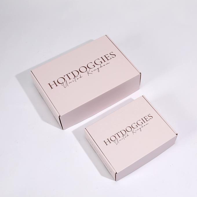 Kotak Pengiriman Karton dengan Logo Custom Printed Packaging Mailer Box dalam Warna Pink 8
