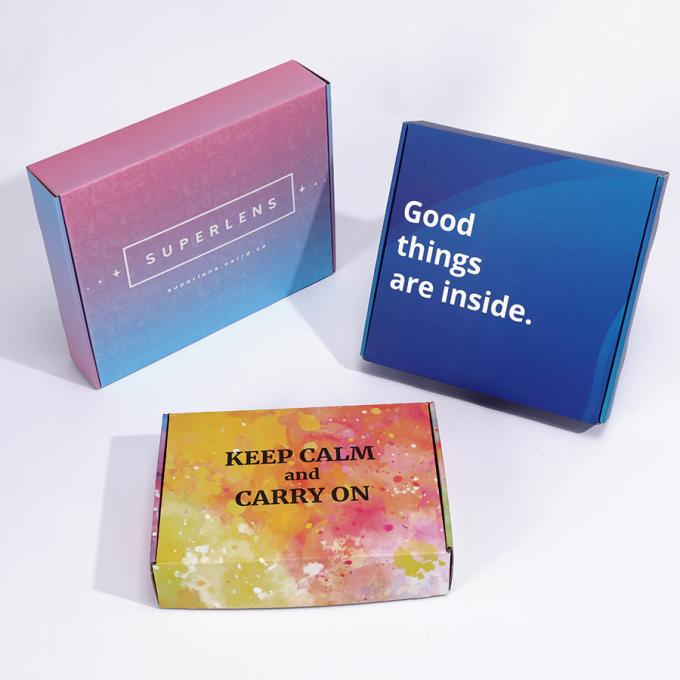 Pemesanan khusus Kosmetik Pink tahan lama Pos Kemasan bergelombang Kado Mailer Kotak Pengiriman 10