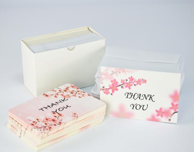 OEM Bunga Cetak Custom Pernikahan Terima Kasih Kartu Dengan Amplop Layanan Pencetakan Buku 8