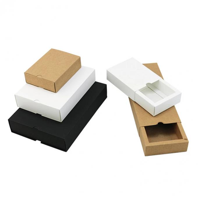 Custom Logo Daur Ulang Hitam Kraft Gift Packaging Kotak Kardus untuk pernikahan Favor 10