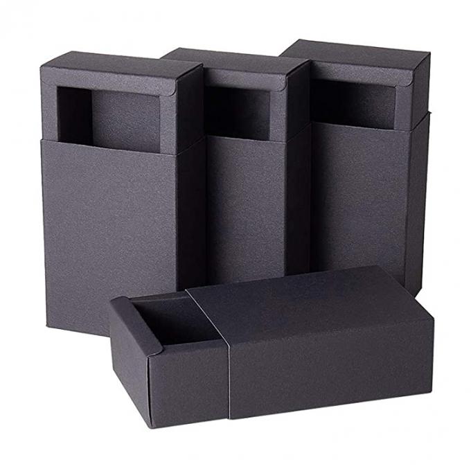 Custom Die Cut dan Gift Craft Black Drawer Paper Box untuk pesta 0