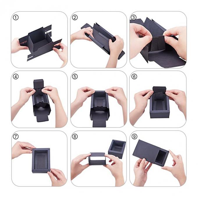 Custom Die Cut dan Gift Craft Black Drawer Paper Box untuk pesta 3