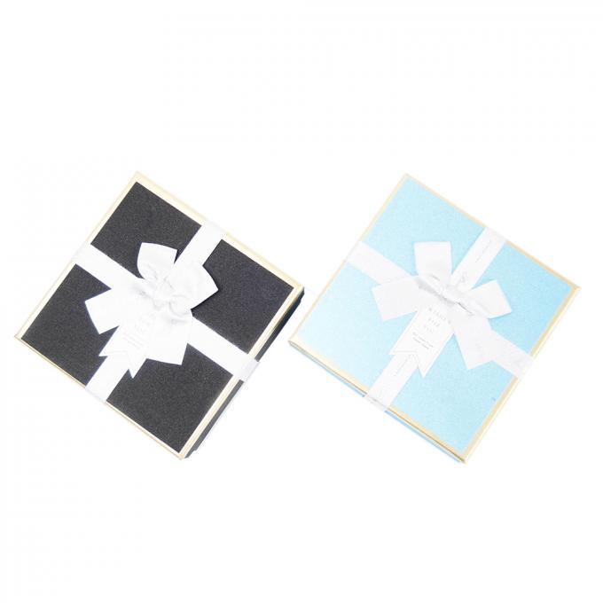 Custom Logo Warna CMYK Kertas Kardus Kado penyimpanan Kotak Kemasan dengan Ribbon Bow 5