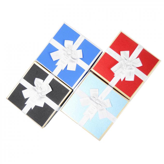 Custom Logo Warna CMYK Kertas Kardus Kado penyimpanan Kotak Kemasan dengan Ribbon Bow 7