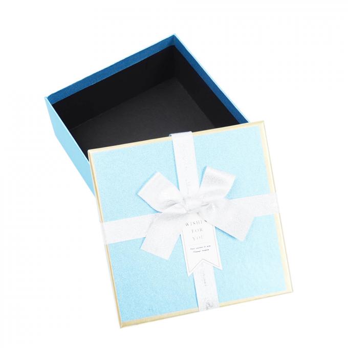 Custom Logo Warna CMYK Kertas Kardus Kado penyimpanan Kotak Kemasan dengan Ribbon Bow 11