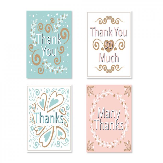 Daur Ulang Kartu Custom Printing Film Laminasi Klasik Kraft Terima Kasih Catatan 5