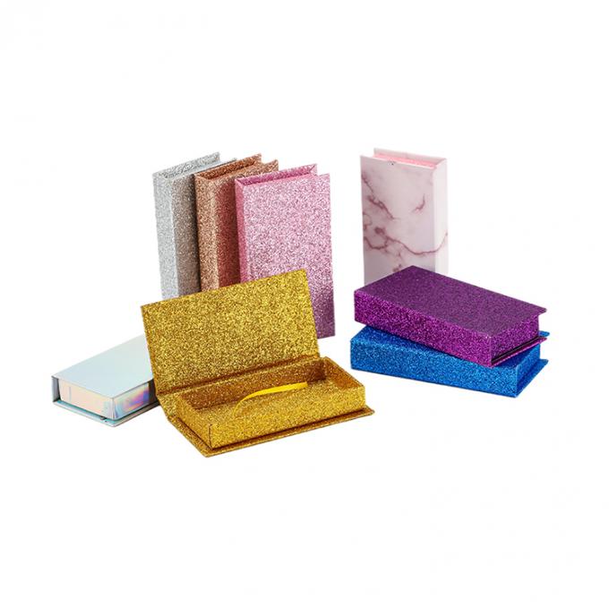 Daur ulang Fashion Elegan Custom Logo Cetak Magnetic Paper Eyelash Packaging Box 10