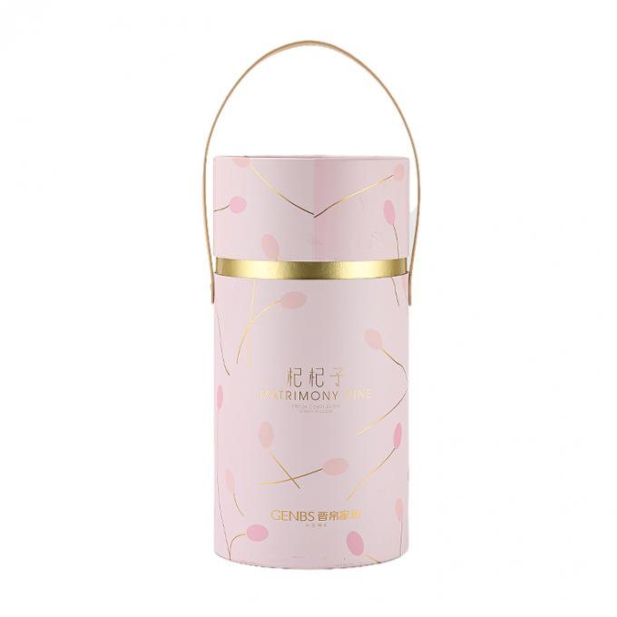 Custom Logo Food Grade Daur Ulang Silinder Packaging Box Kraft Paper Tubes Cardboard CMYK 1