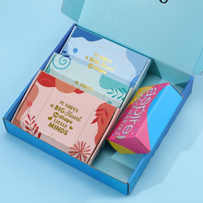CMYK Custom Paper Packaging Makeup Mailer Box Carton Cardboard Corrugated Cosmetic Shipping Box Dengan Logo 8
