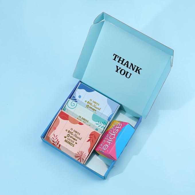 CMYK Custom Paper Packaging Makeup Mailer Box Carton Cardboard Corrugated Cosmetic Shipping Box Dengan Logo 9