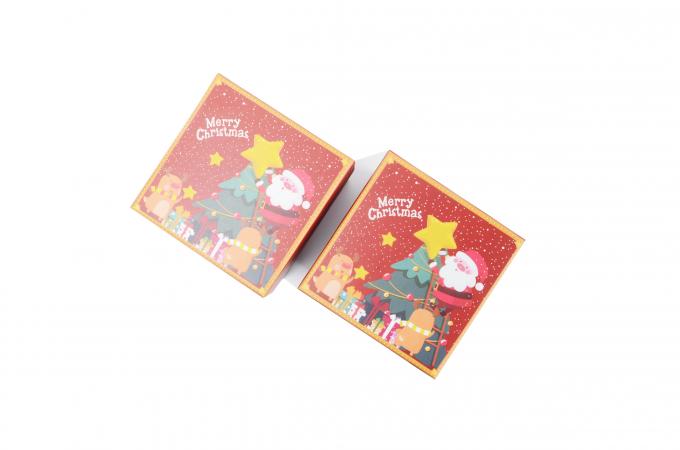 Ritel Stand Box Bahan Kemasan Natal Kotak Hadiah Dengan Tutup dan Dasar Kertas Khusus 5