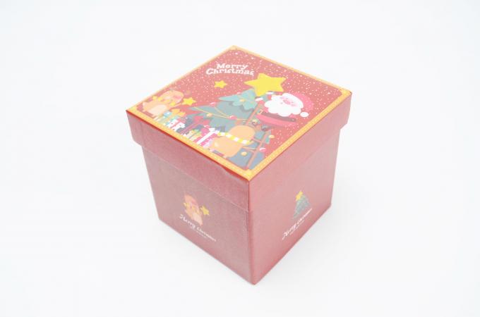 Ritel Stand Box Bahan Kemasan Natal Kotak Hadiah Dengan Tutup dan Dasar Kertas Khusus 7