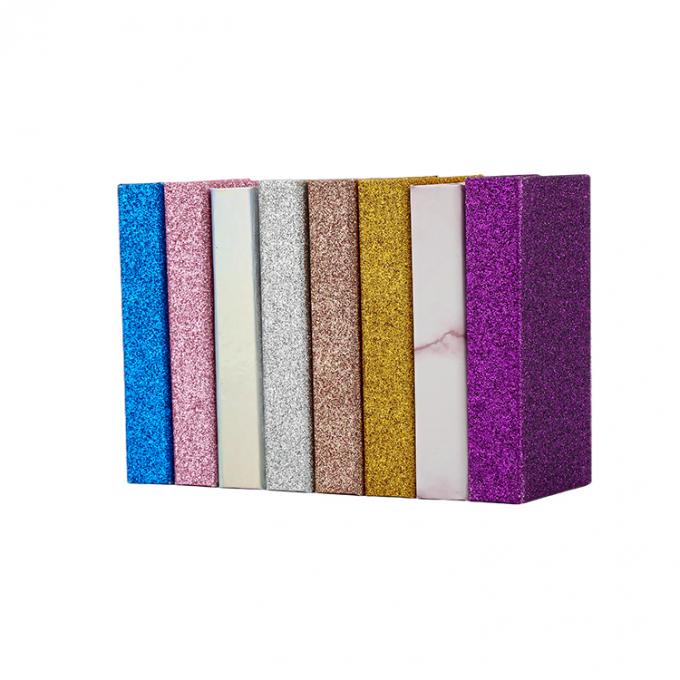 Kothak Stand Ritel Custom Logo Cetak Elegant Fashion Gift Cardboard Kosong Glitter palsu Eyelash Packaging Box 0