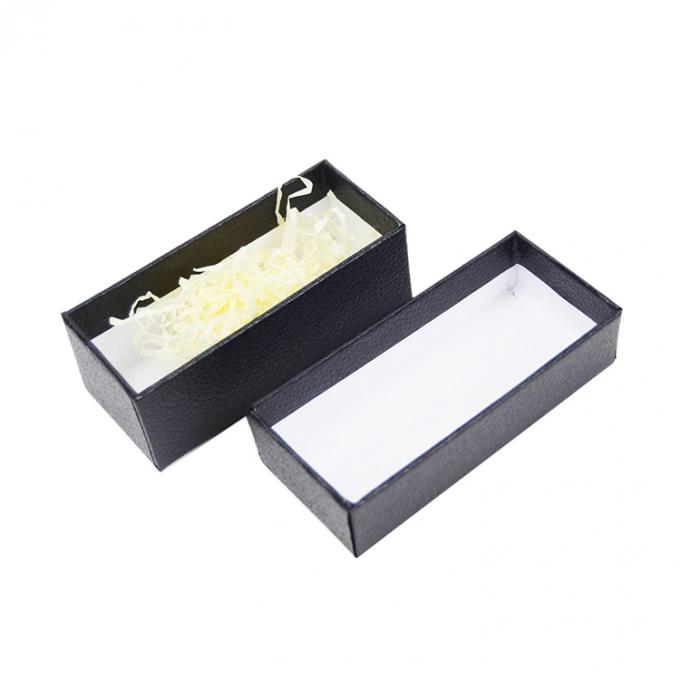 Kotak yang bisa berdiri sendiri Custom Luxury Black Hard Paper Necklace Packaging Perhiasan Perfume Paper Box Dengan Tutup 2