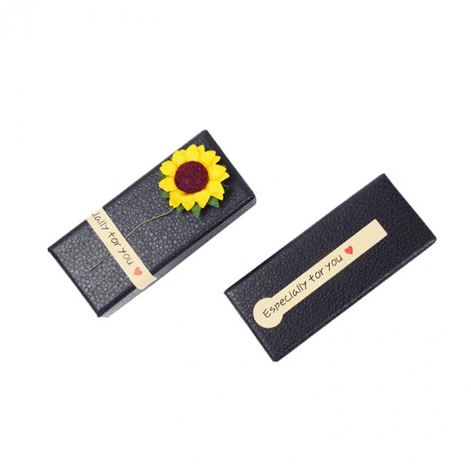 Kotak yang bisa berdiri sendiri Custom Luxury Black Hard Paper Necklace Packaging Perhiasan Perfume Paper Box Dengan Tutup 5