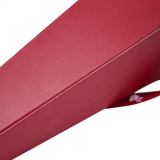 Valentine's Day Cone Single Long Stem Roses Packaging Box dengan UV Coating dan Karton 4