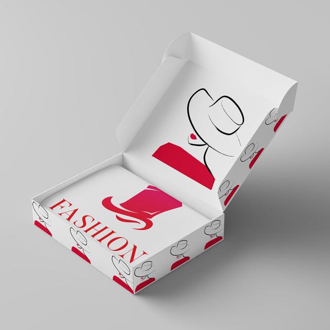 Low MOQ Custom Logo Putih Bergelombang Pakaian Kemasan Mailer Pos Pengiriman Mailer Kotak Sepatu Untuk Hadiah 6