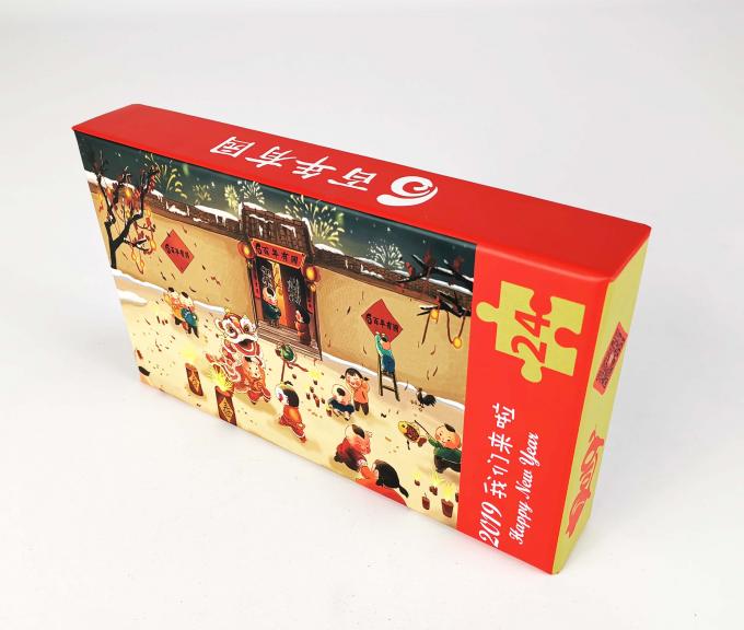 Pemesanan kustom Diterima Tutup Kardus Dasar Puzzle Mainan Kotak Kemasan untuk Barang Kemasan 4