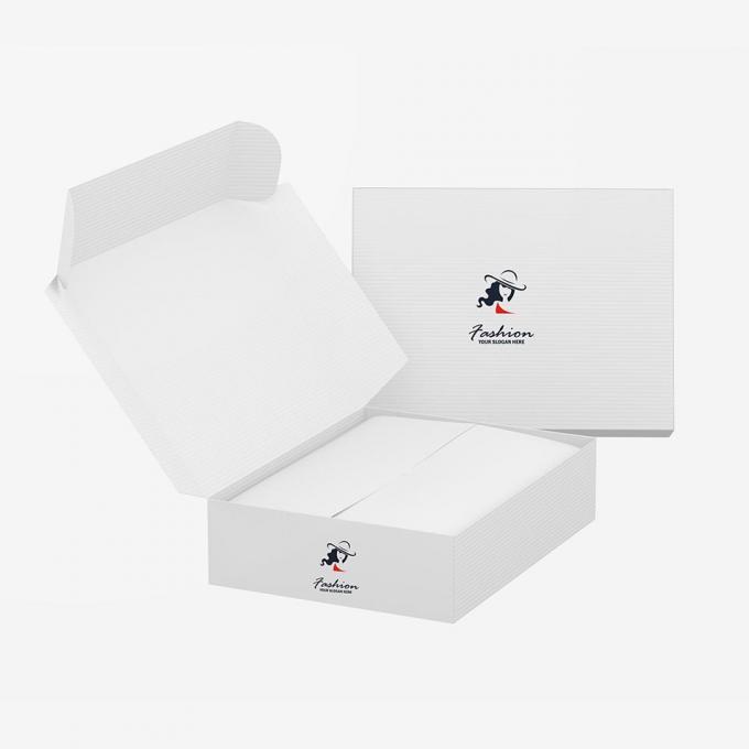 Low MOQ Custom Logo Putih Bergelombang Pakaian Kemasan Mailer Pos Pengiriman Mailer Kotak Sepatu Untuk Hadiah 9
