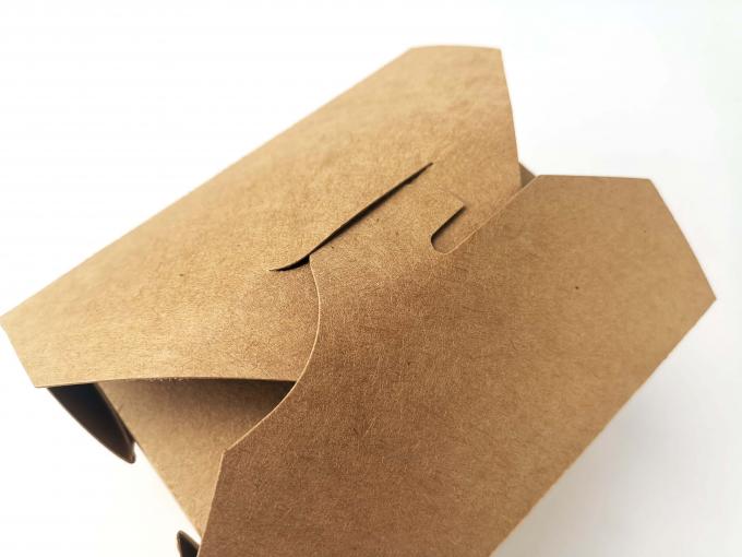Custom Disposable Paper Take Out Food Packaging Box untuk Percetakan Makanan Percetakan Sutra 0