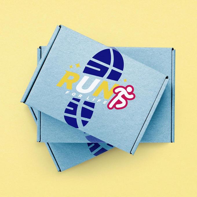 Custom Logo dicetak Lipat Biru Kertas Kardus tebal Kotak pengiriman untuk pakaian Sepatu 8