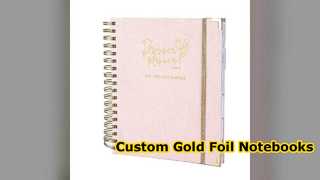 Notebook Spiral Foil Emas Kustom untuk Merek Anda