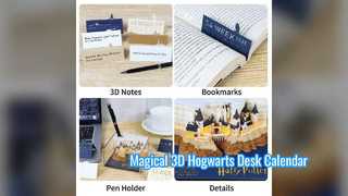 Hadiah Dekorasi Meja Notepad Kalender 3D Kastil Hogwarts